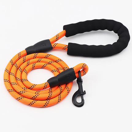Reflective nylon round rope dog leash by Petpexi in multiple colors, durable traction belt leash, 150cm and 180cm lengths with enhanced night visibility

