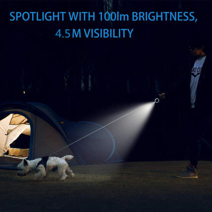 Retractable Dog Leash with LED Headlight for small and medium dogs, heavy-duty and tangle-free from petpexi.com