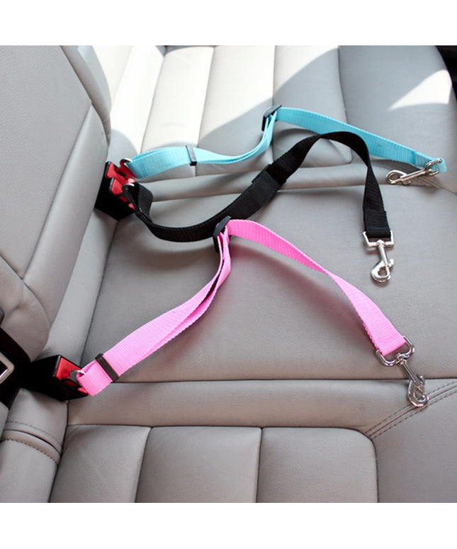 Retractable dog safety belt in multiple colors with car buckle – secure pet travel leash available at www.petpexi.com with fast free USA shipping

