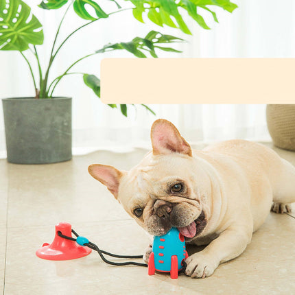 Rocket Dog Toy with molar bumps for oral health and bite-resistant silicone design