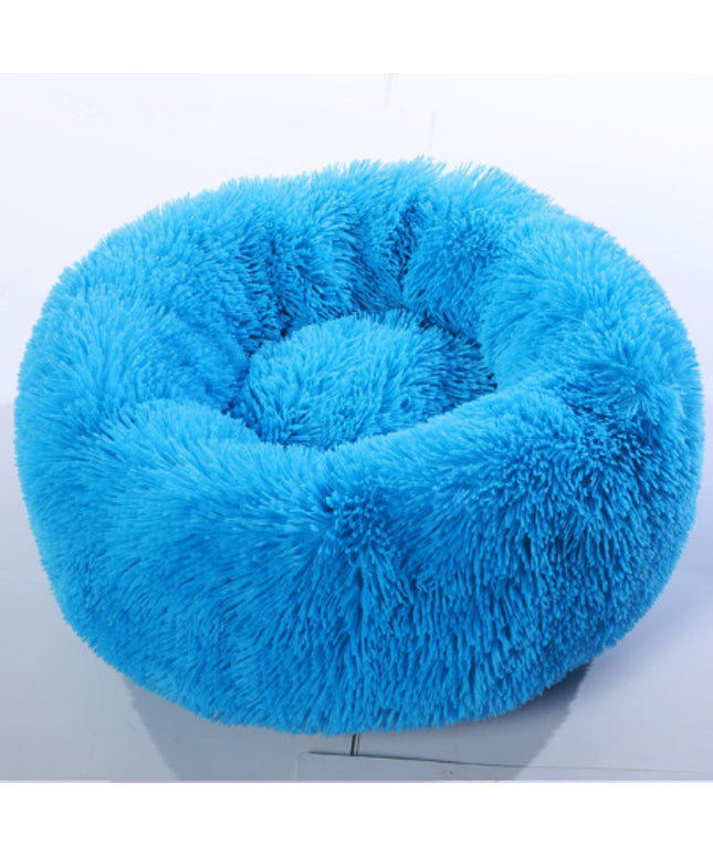 Fluffy round plush bed for cats and dogs – cozy winter nest in multiple sizes and colors – from www.petpexi.com with free USA shipping

