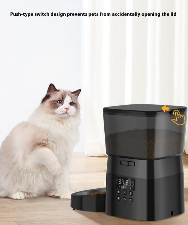 RWSQ-02 2L Automatic Pet Feeder from www.petpexi.com, made with ABS and stainless steel, ideal for cats and dogs with fast, free USA shipping