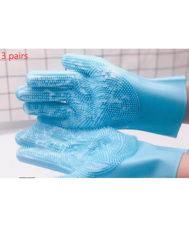 Silicone dog grooming hair comb glove for small dogs and cats by Petpexi, soft rubber massage brush for easy hair removal and bathing

