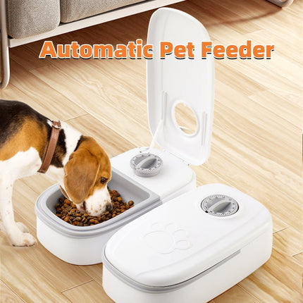Smart Automatic Pet Feeder & Water Dispenser – 2-in-1 gravity system for cats and dogs, BPA-free, pink and gray colors, available on www.petpexi.com with free USA shipping

