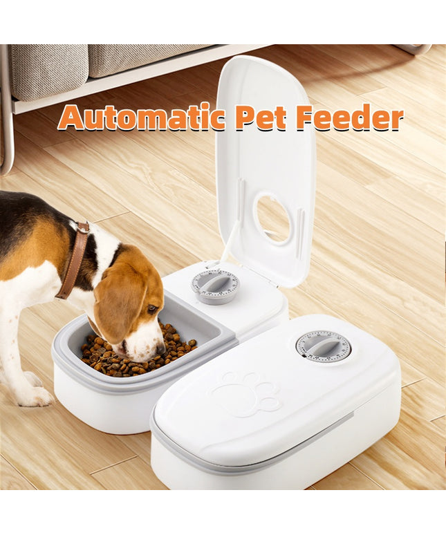 Smart Automatic Pet Feeder & Water Dispenser – 2-in-1 gravity system for cats and dogs, BPA-free, pink and gray colors, available on www.petpexi.com with free USA shipping

