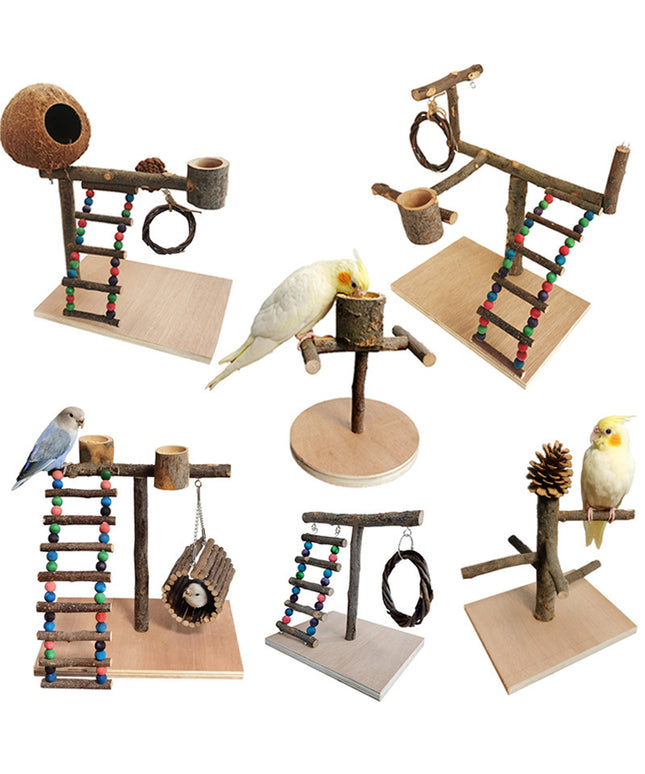 Solid Wood Parrot Station Frame – Bird training and resting shelf.

