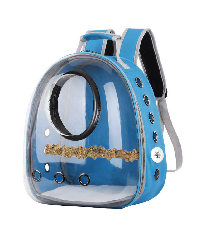 Starling Parrot Backpack in vibrant colors, a durable and multifunctional carrier for parrots with 12KG capacity and medium-to-hard hardness.

