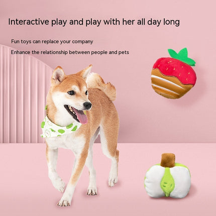 Strawberry Chocolate Dog Toy – Durable Plush Squeaky Interactive Chew Toy for Dogs | www.petpexi.com
