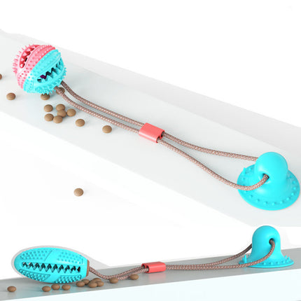 Suction Cup Molar Toy for Dogs from Petpexi - Olive-shaped chew ball with cleaning spikes
