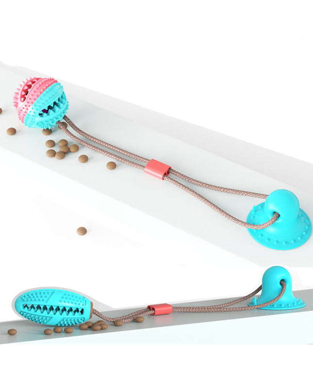 Suction Cup Molar Toy for Dogs from Petpexi - Olive-shaped chew ball with cleaning spikes