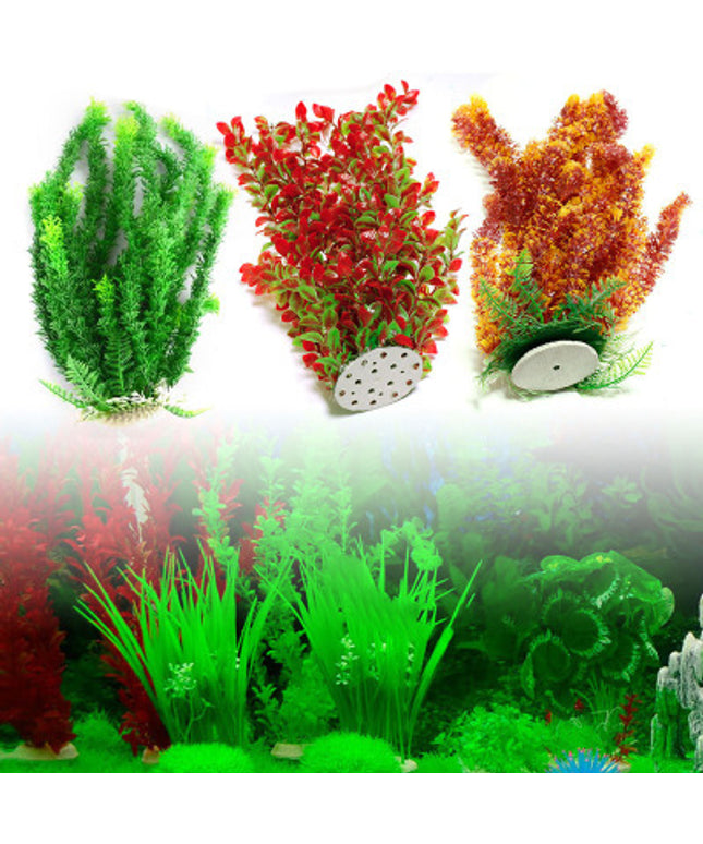 Tall aquarium simulation plant 45–49cm – non-toxic plastic fish tank ornament, available at www.petpexi.com with fast free USA shipping.