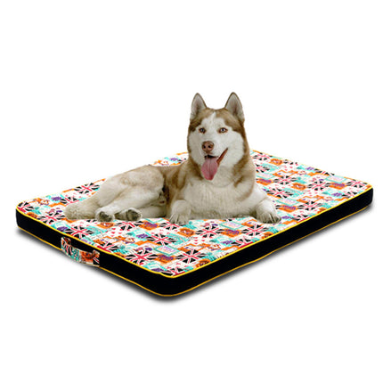 Thickened Pet Printing Canvas Dog Mat with high resilience sponge, 4 sizes, cozy and durable, from PetPexi