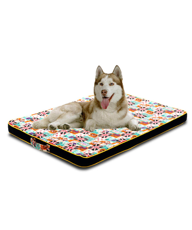 Thickened Pet Printing Canvas Dog Mat with high resilience sponge, 4 sizes, cozy and durable, from PetPexi