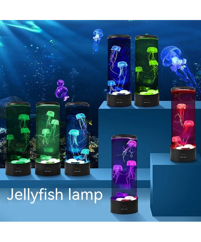 Color-changing USB Jellyfish Lamp night light glowing with vibrant colors – free USA shipping from PetPexi

