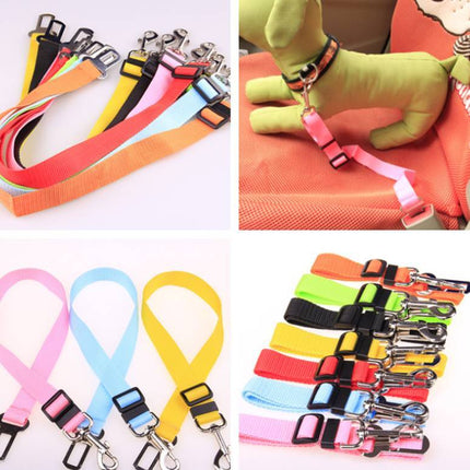 Vehicle Pet Seat Belt Dog Leash, adjustable and heavy-duty for safe travel, made of durable polyester and nylon from petpexi.com