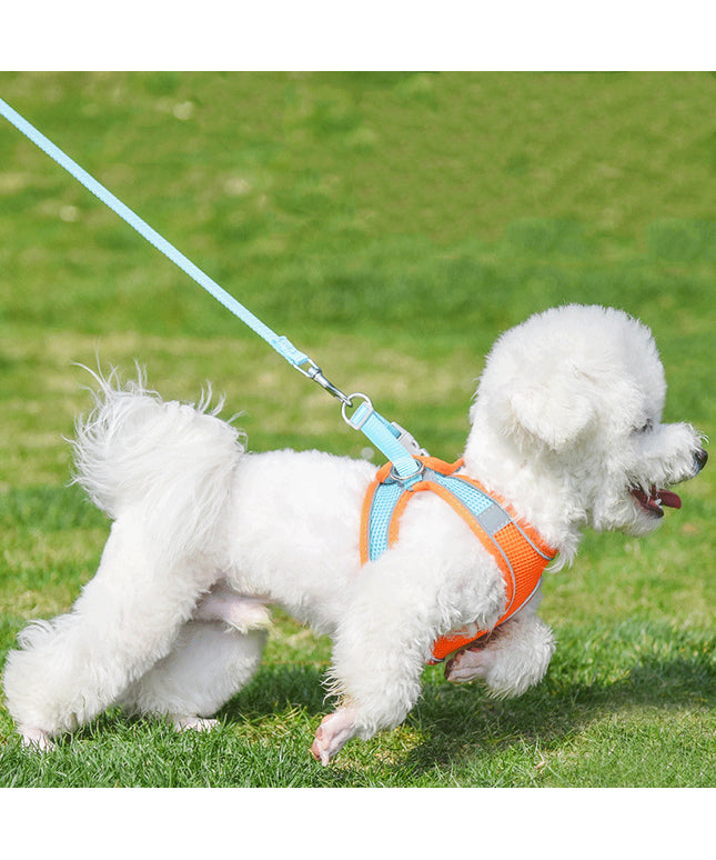 Vest-style Reflective Dog & Cat Harness with Hand Rope Leash – breathable, safe, and stylish pet harness from Petpexi
