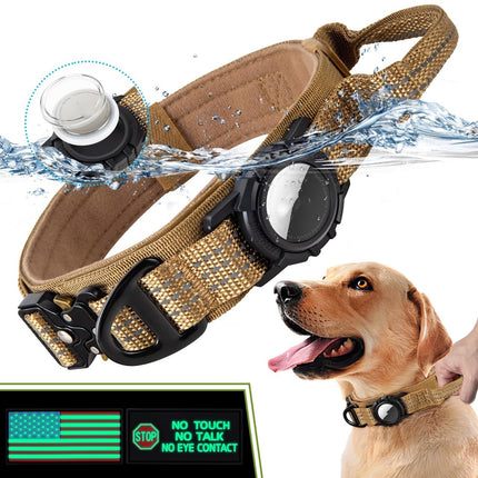 Waterproof Dog Collar with AirTag Protective Cover – GPS Pet Tracker Holder | petpexi.com