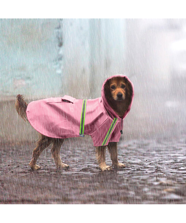 Waterproof reflective dog raincoat with Velcro and pocket – safe, comfortable rainwear for dogs in vibrant colors | Petpexi

