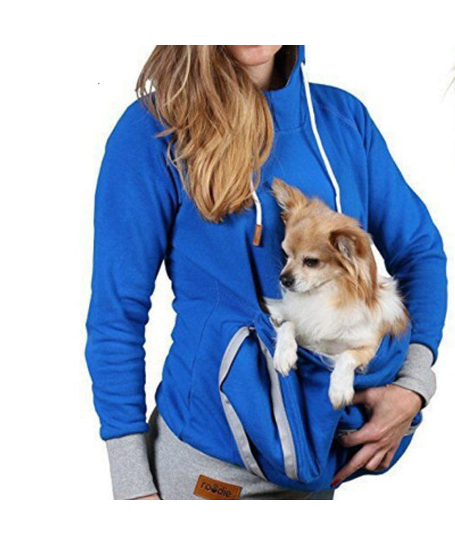 Stylish women’s pullover hoodie for small dogs and cats in purple and blue – Petpexi USA

